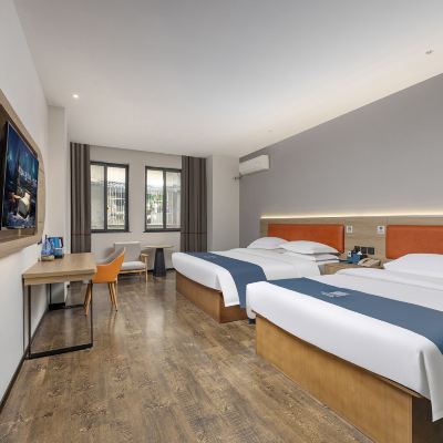 豪華雙床房（逸緻空間+安心睡眠） 宜尚飯店（成都都江堰景區南橋店）優惠