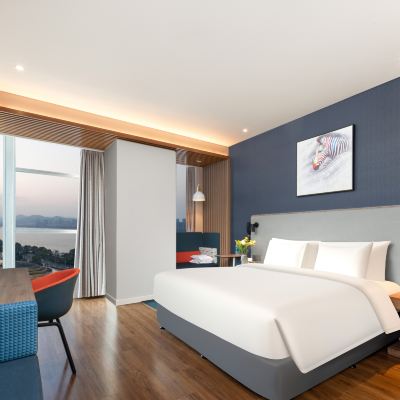 幾木江景大床房（深睡枕Pro +投屏電視+小冰箱） 杭州濱江星光大道亞朵飯店優惠
