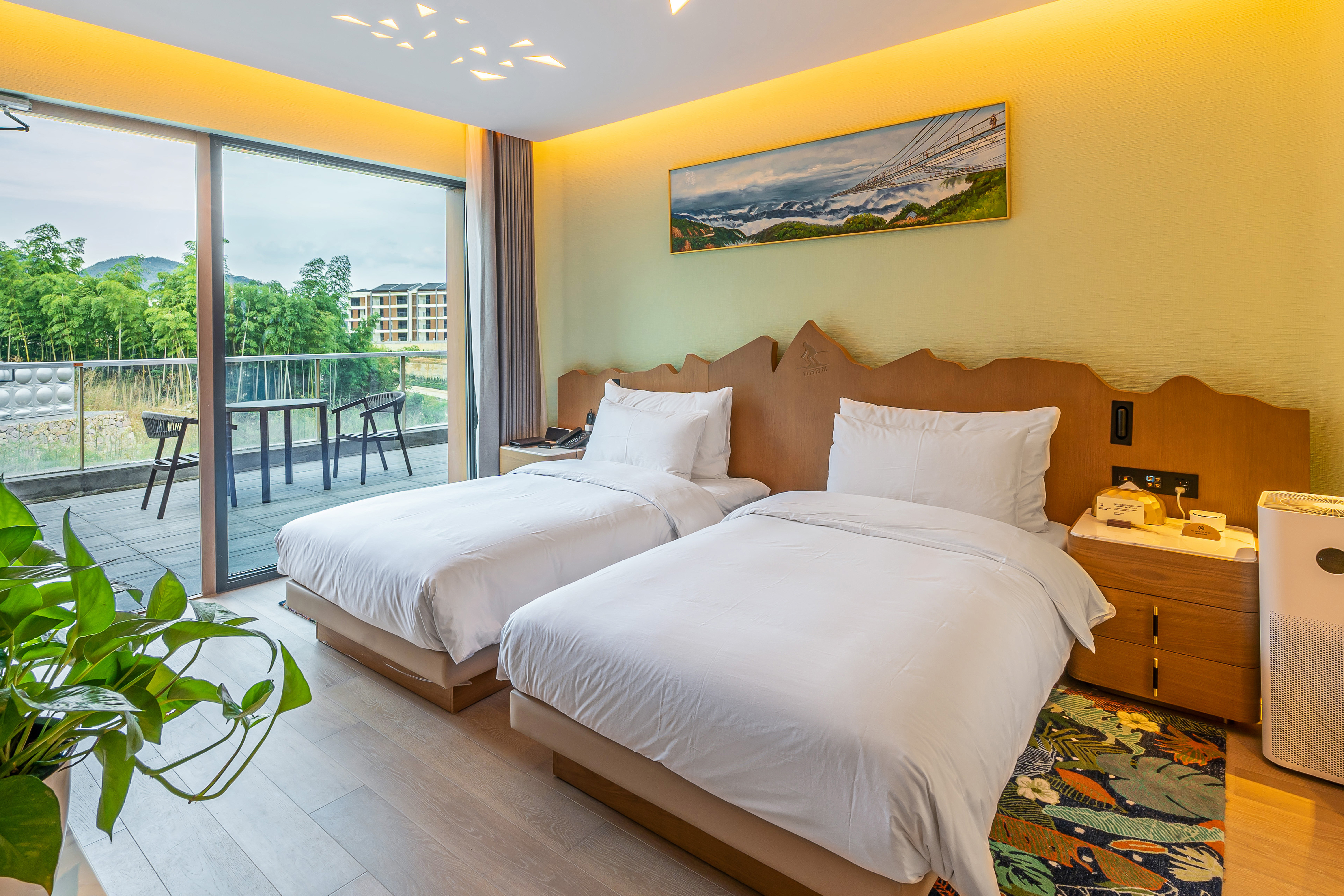 竹径通幽·绿野奇遇双床房【萌宠同乐+亲子度假】