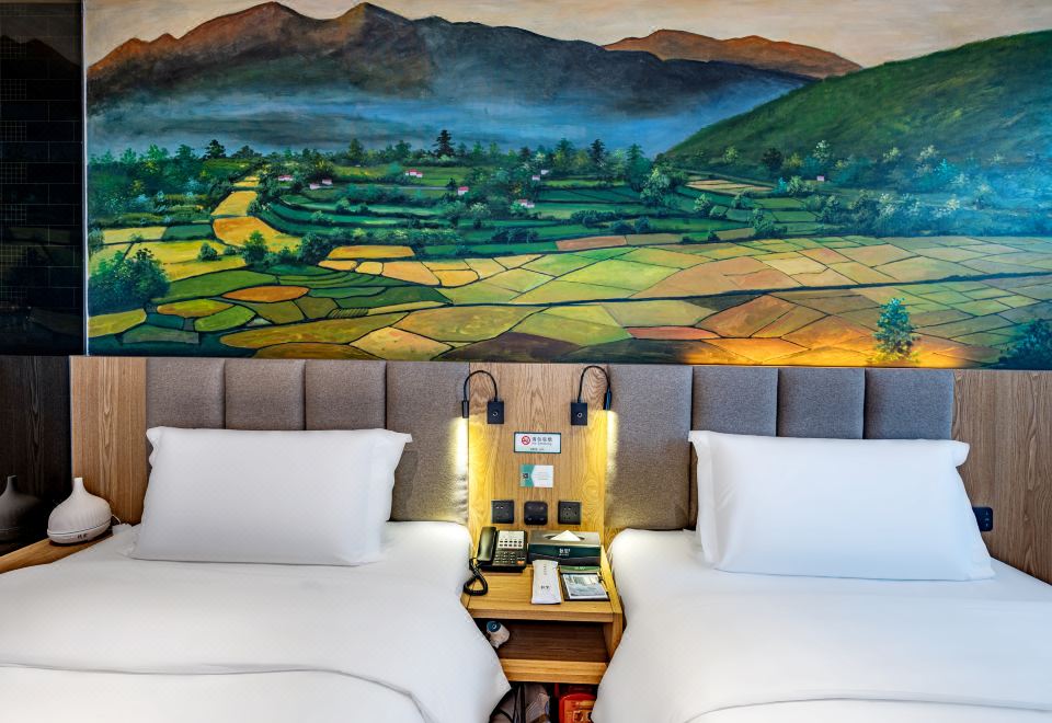 精致商务双床房【轻奢沙发+落地窗视野好】