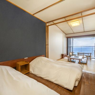 【波の抄3～5階/和洋室41㎡（眺望：海）】露天風呂付（4名定員） 浜千鳥の湯 海舟 クーポン