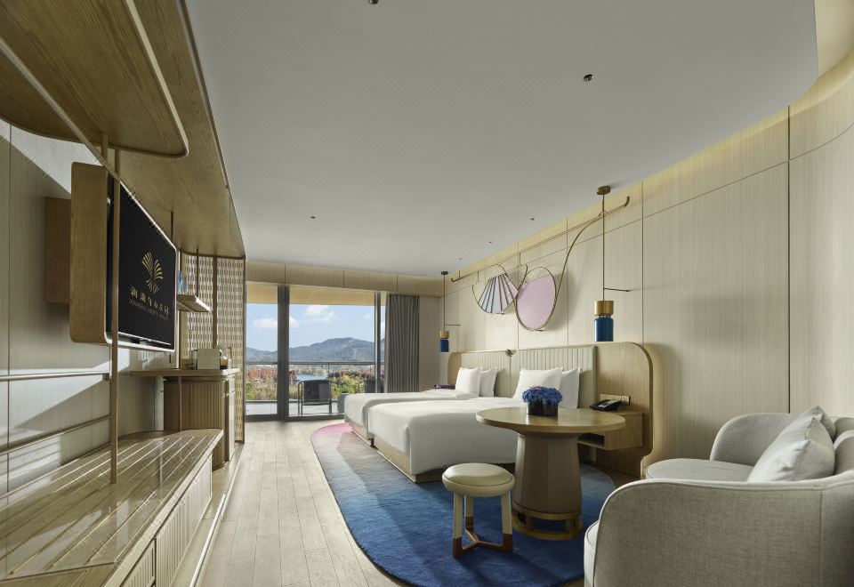 涟漪双床房│一线湖景│个性露台