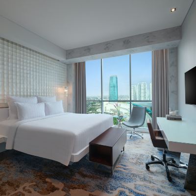 豪華房，配備 1 張特大床，可欣賞公園景觀 鉑爾曼迦卡達中心公園飯店優惠