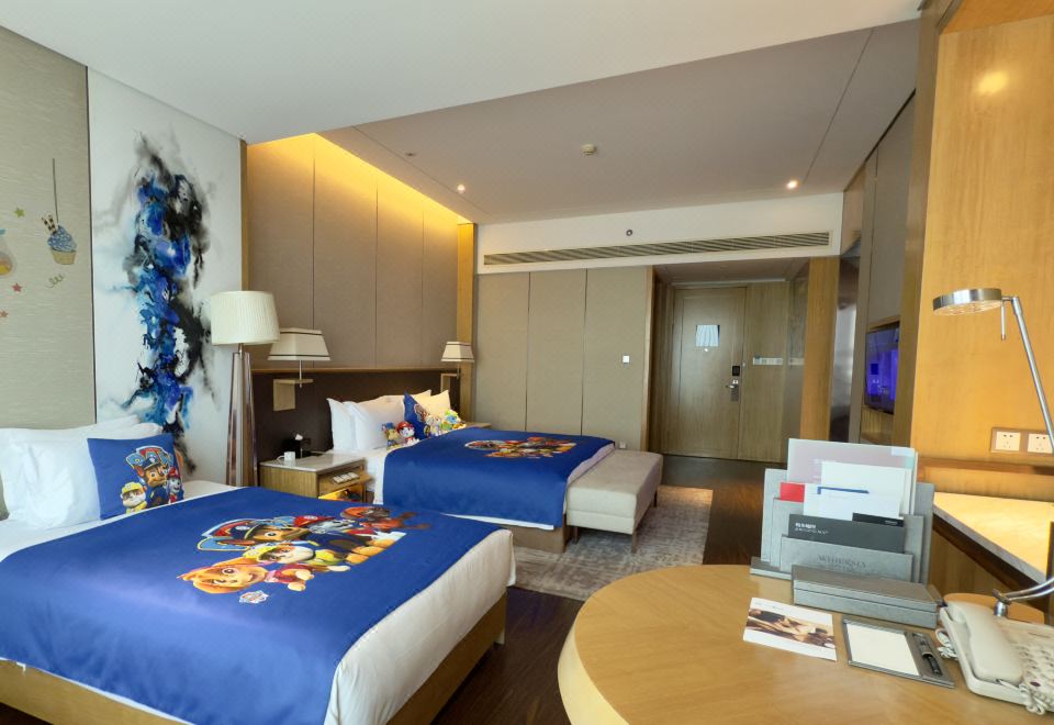 家庭亲子?豪华三人房|小童乐园|小童护栏|小童洗护