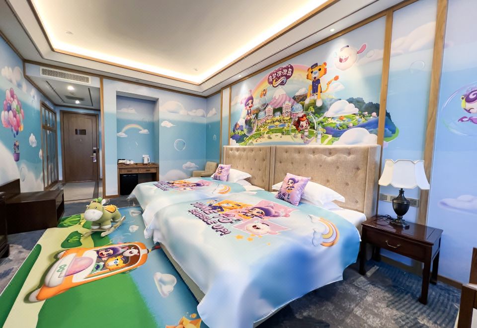 Baihualin Hot Spring Valley HotelDreamy Bubble Island Family Room With Two Double Beds