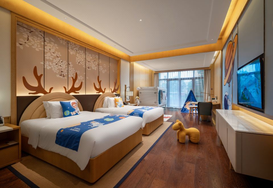 糖果星球亲子三床套房（超大空间丨阳台丨太空舱丨帐篷）