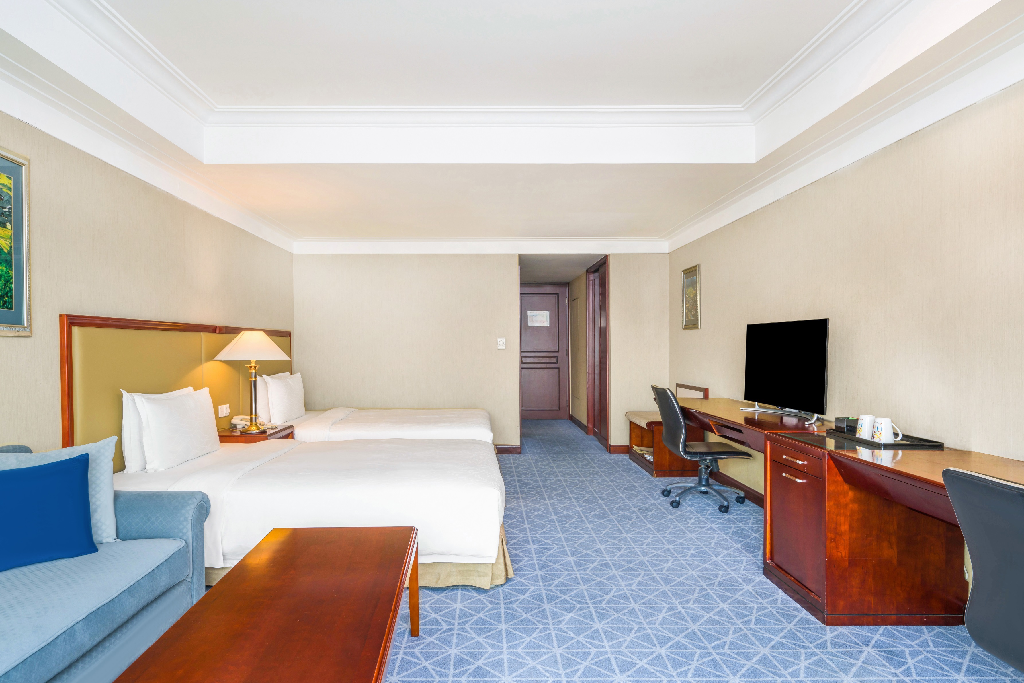 高級雙床房 中庭花園