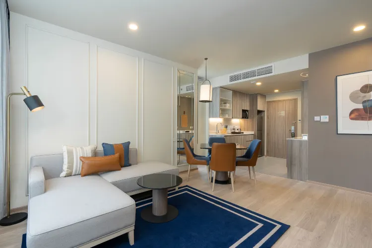 1King 1 Bedroom Suite Living Dining Area
