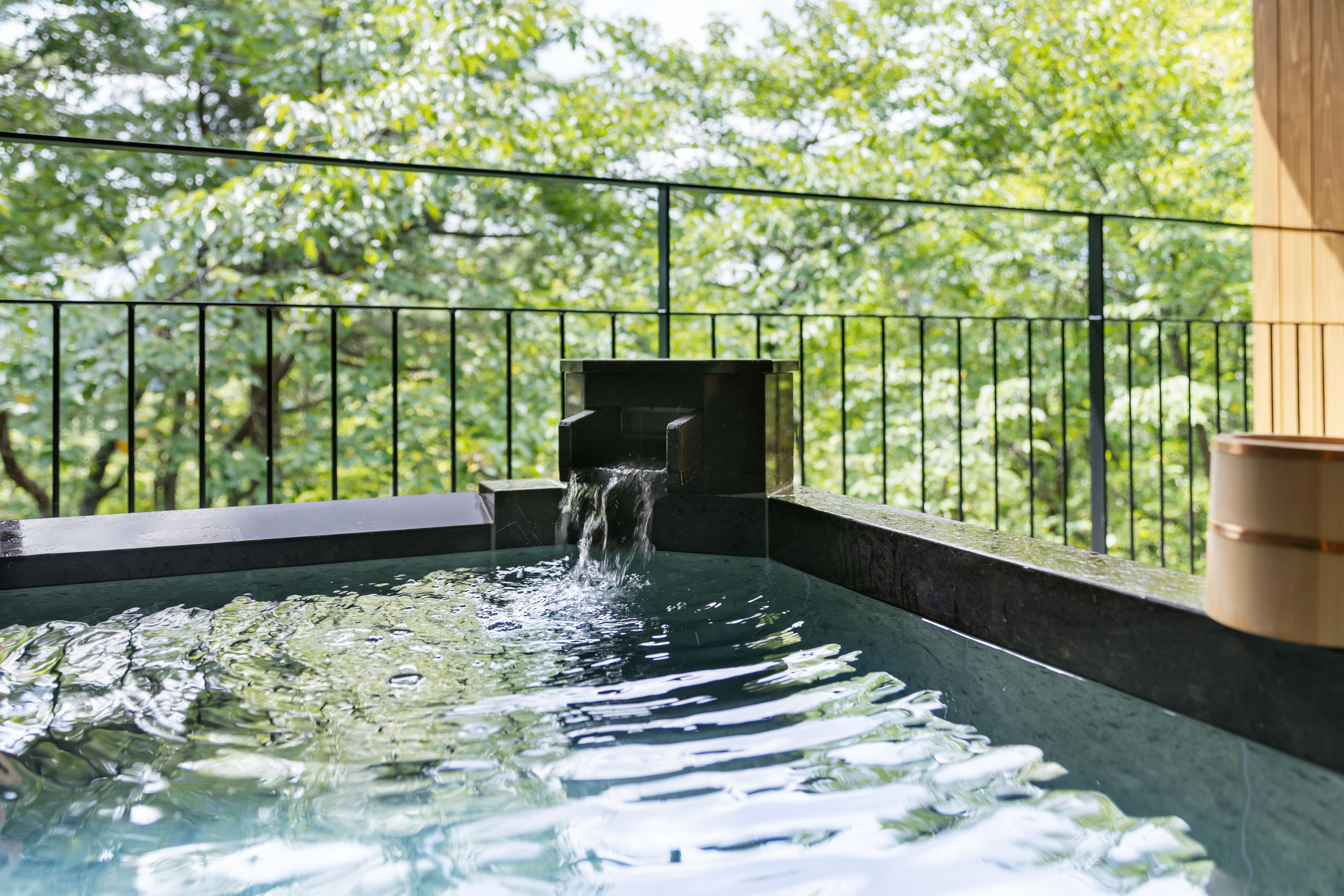 新馆【天城山一侧】附温泉露天浴池（三号馆日西合室房/2张床/带露台）