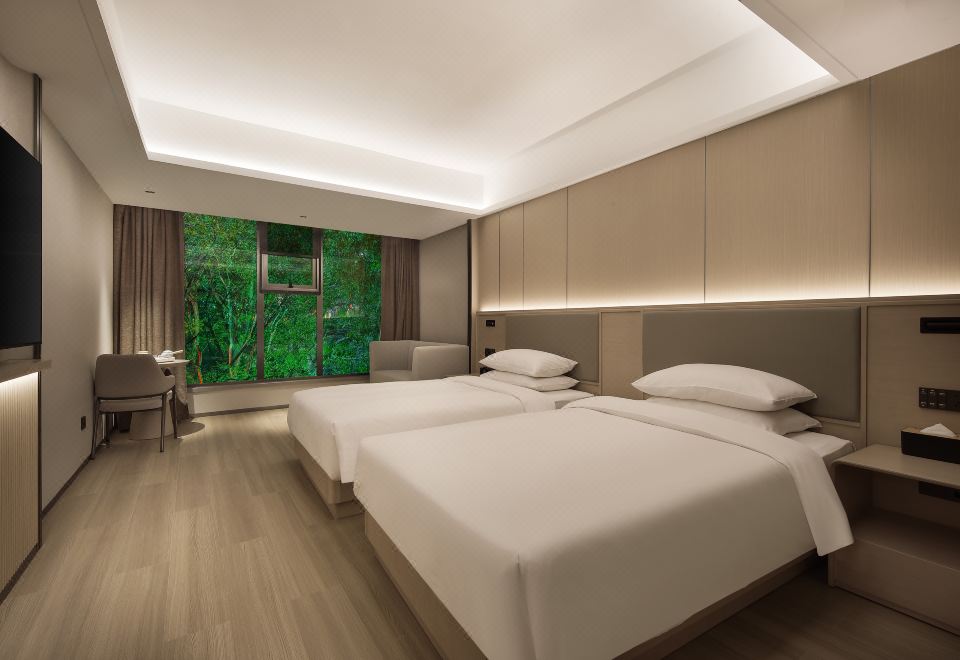 林间晨曦湖景双人间（全屋语音智控+65寸高清投屏电视