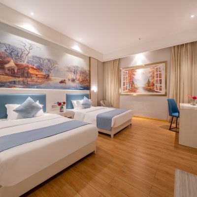 簡約 | 馨享雙床房（溫馨簡約+助眠床墊+飯店公區提供自助洗衣房） 滙美飯店（南寧江南萬達劇場地鐵站店）優惠