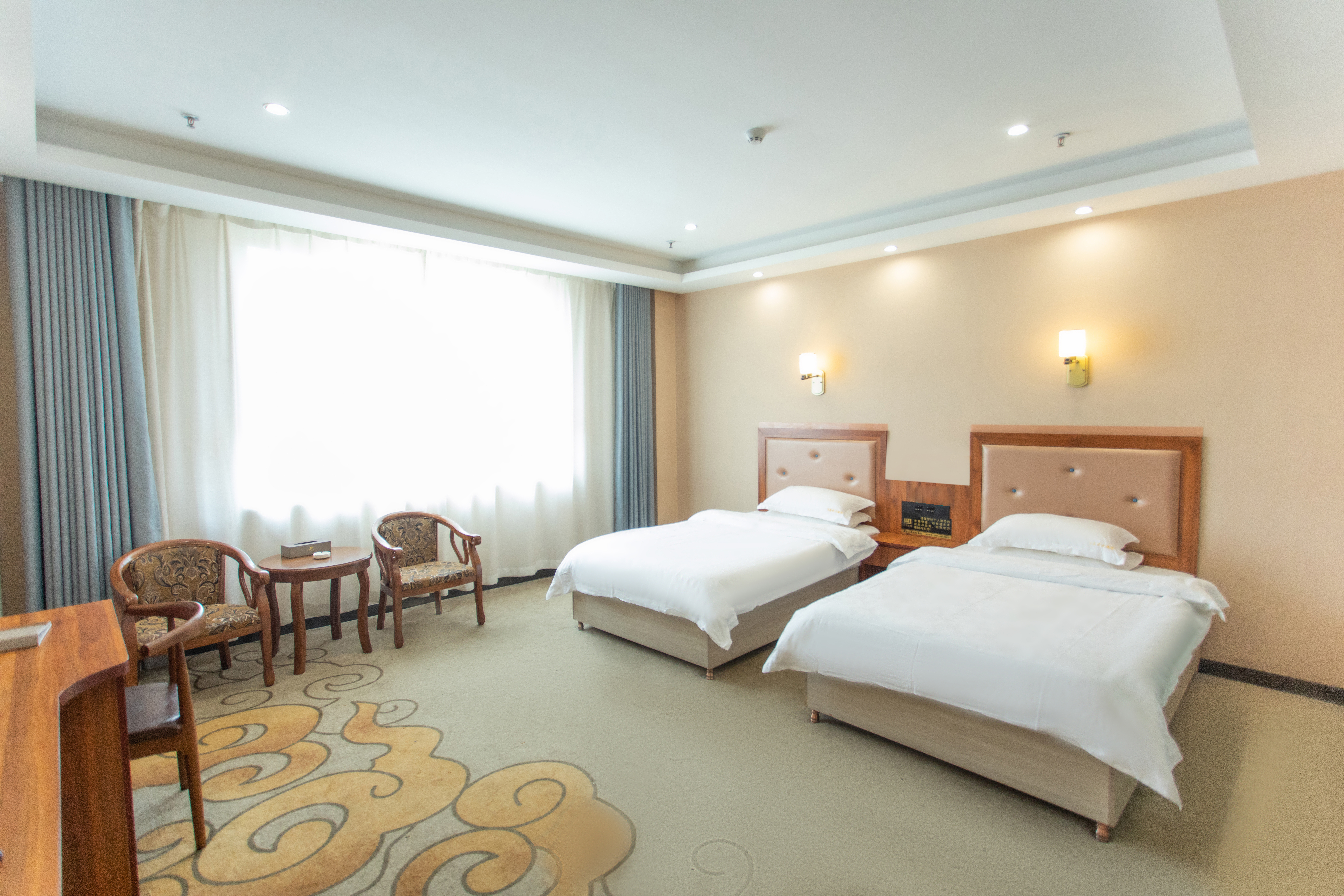 Huocheng Wanjiayue Hotel豪华中式双床房（舒适床品+超大空间）