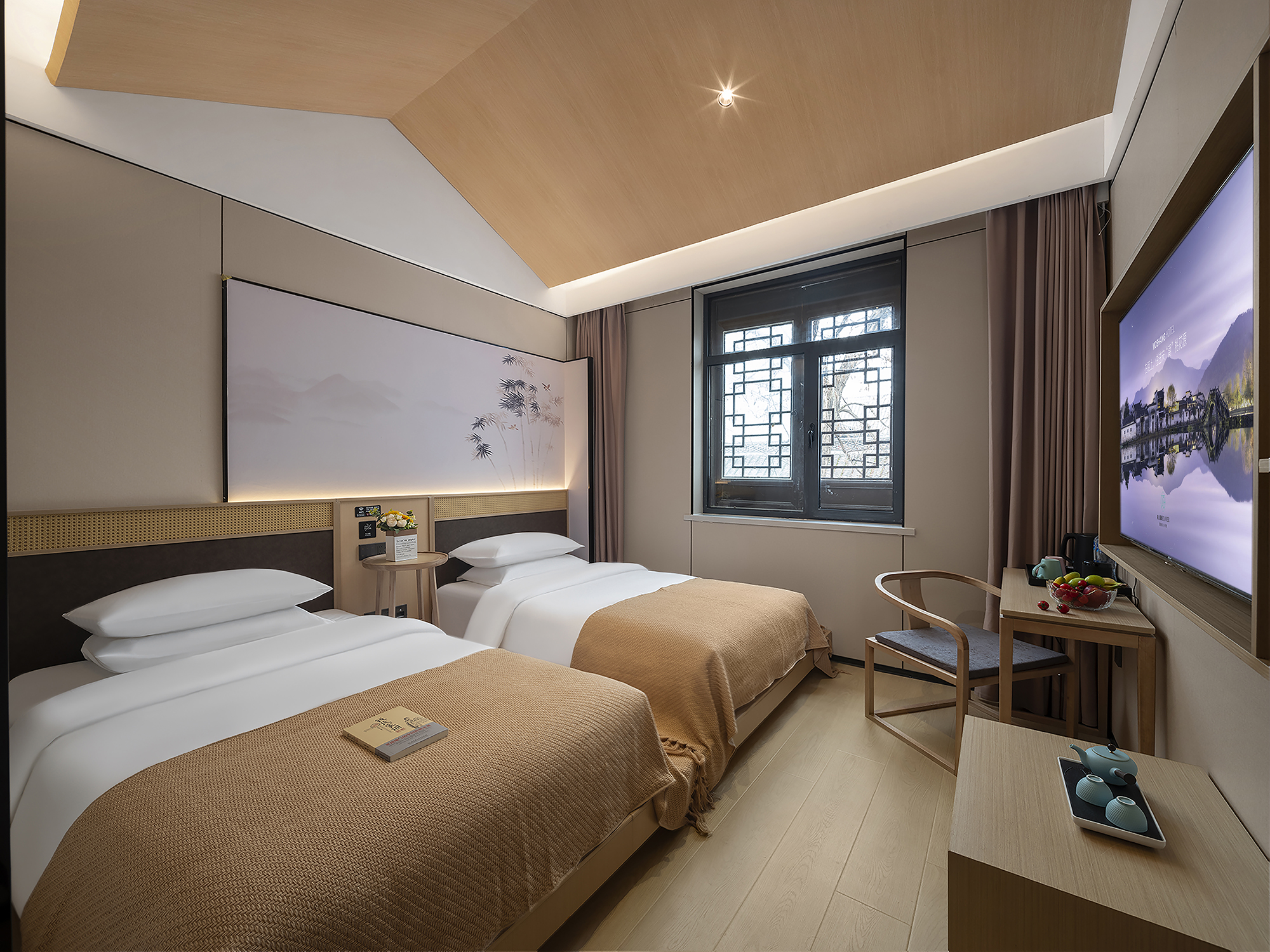 Fengyun Twin Room With Smart Home&Zero Pressure Mattress