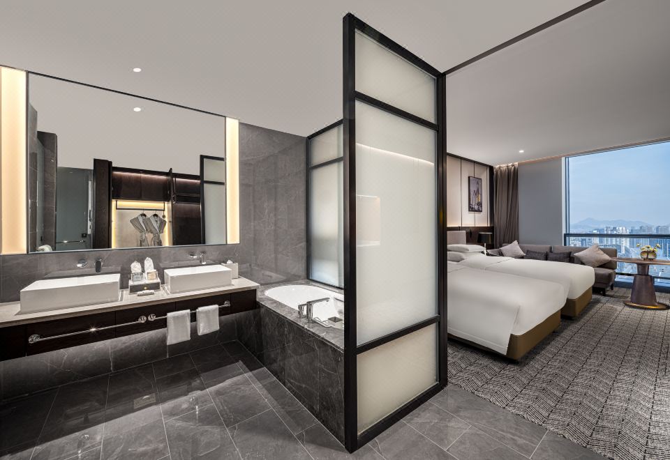 豪華市景雙床房