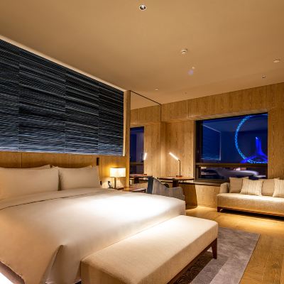 豪華湖景大床房（高層湖景+摩天輪景觀） 清遠哥弟酒店優惠