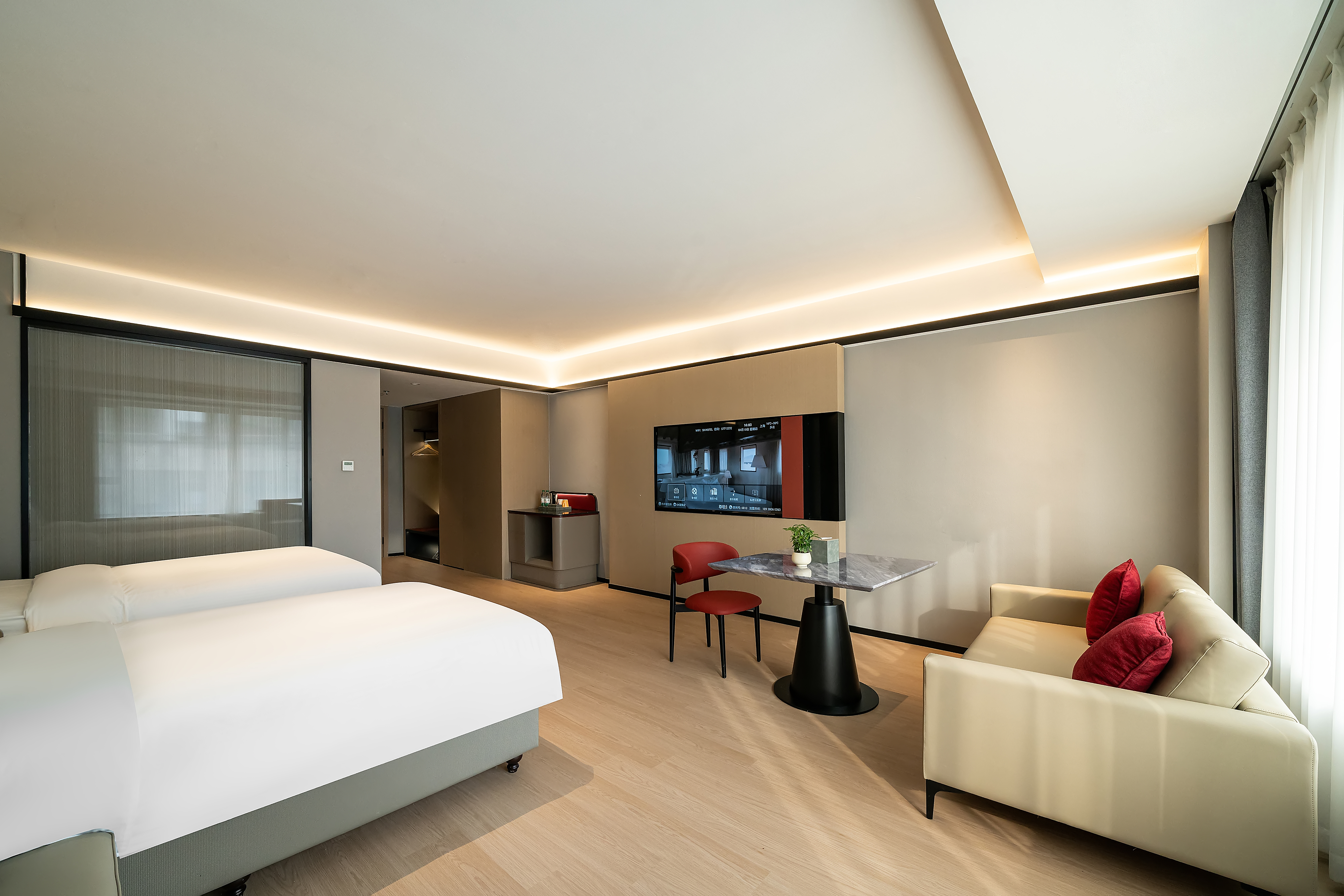 SKJIANSHEHOTELYUNLAN简奢豪华双床房（智能客控+65寸高清电视+超大空间）