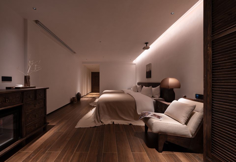 松霜.棋牌双床房-零压床垫︱智能客控︱极米投屏