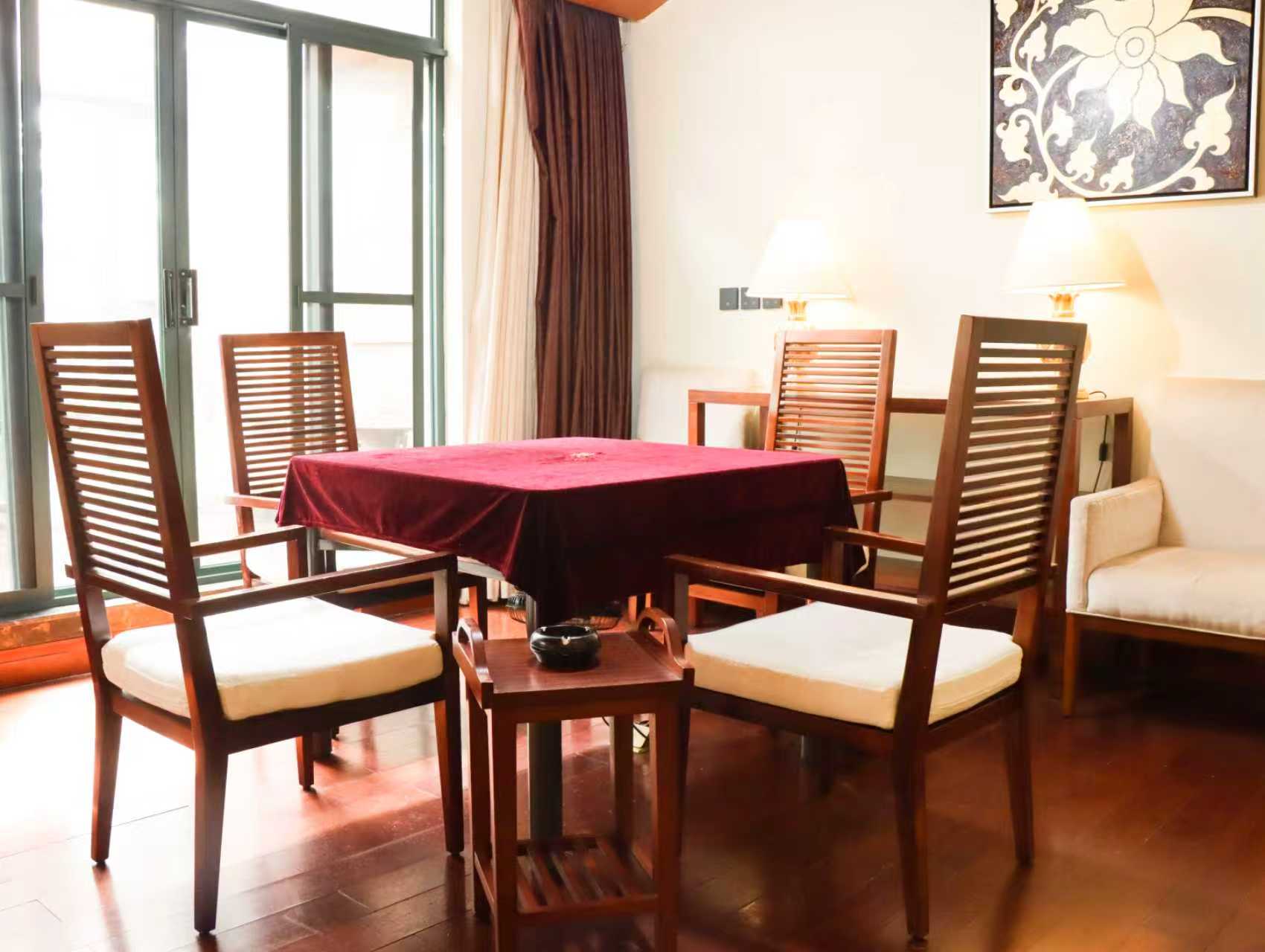 温泉双卧室复式套房（温泉水+观景大阳台+自动麻将桌）