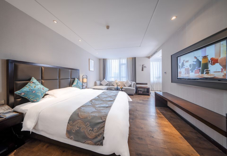 拈花精品大床房（L型4人沙發+詩意空間）