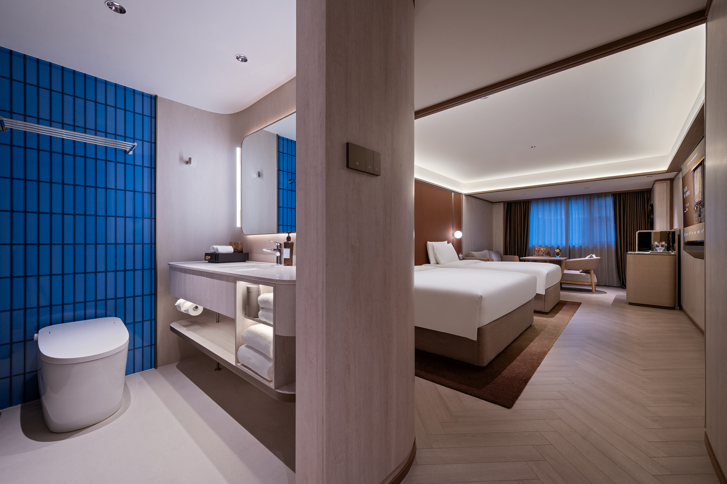 Crystal Orange (Beijing International Trade Jianguomen)豪华家庭房（阳光满屋、65寸可投屏电视）