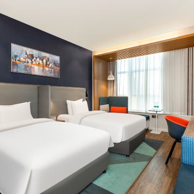 行政雙床房（投屏電視+慢回彈護頸記憶枕 ） 杭州濱江星光大道亞朵飯店優惠