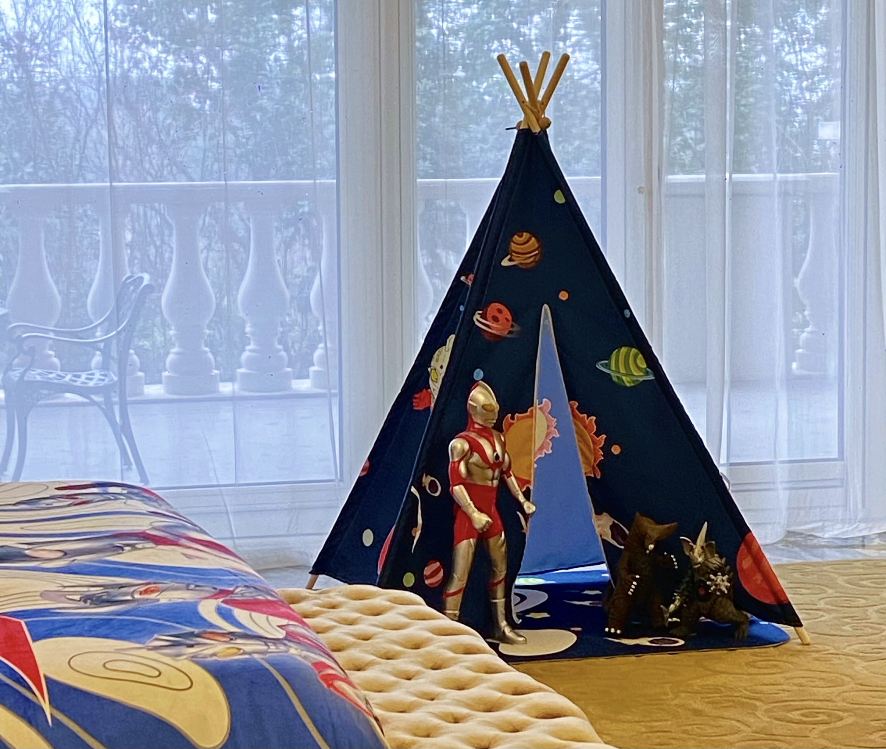 奥特曼主题亲子家庭套房（大客厅，奥特曼玩偶，浴缸）