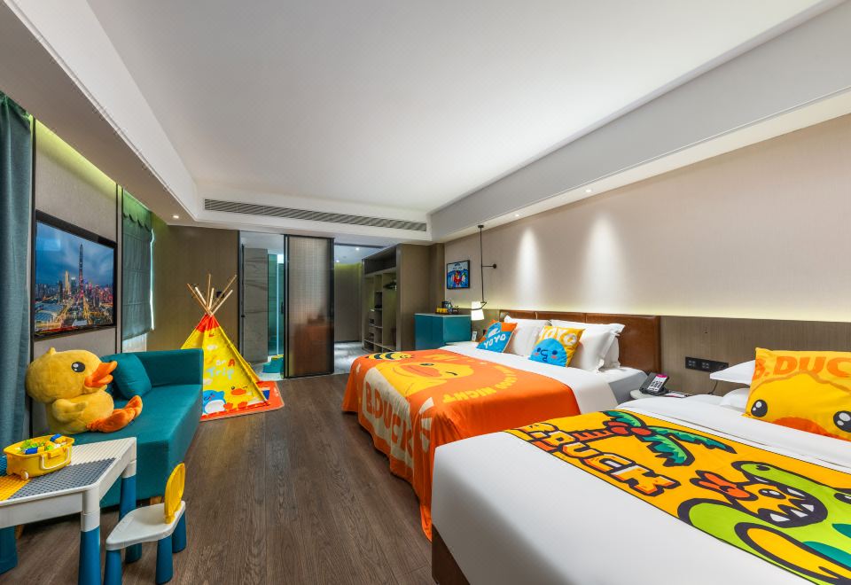 小黄鸭亲子双床套房（亲子之选+温馨布置）