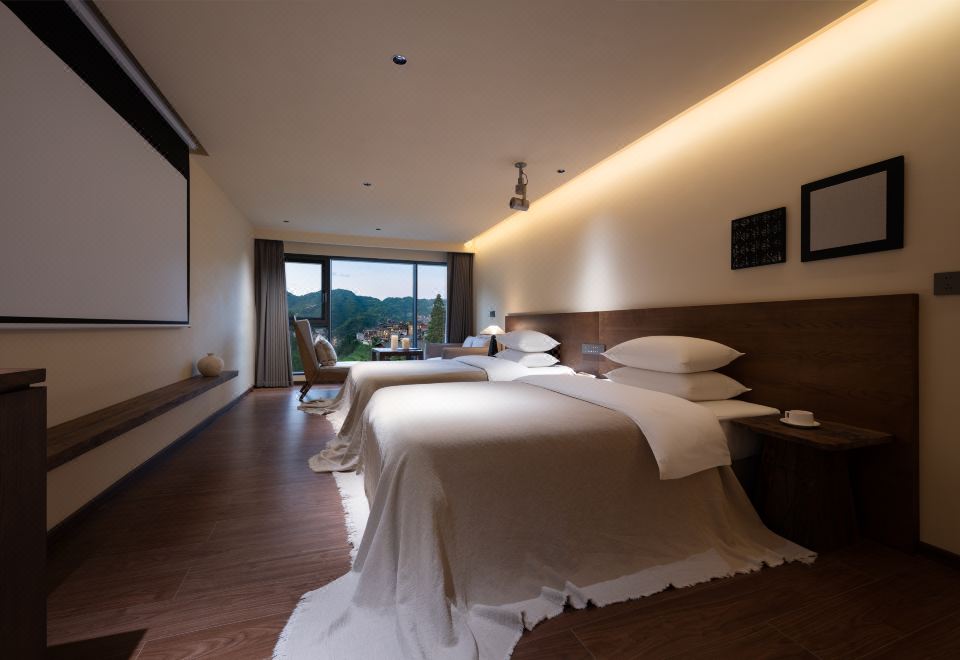 朵蔓.观景双床房-零压床垫︱智能客控︱极米投屏