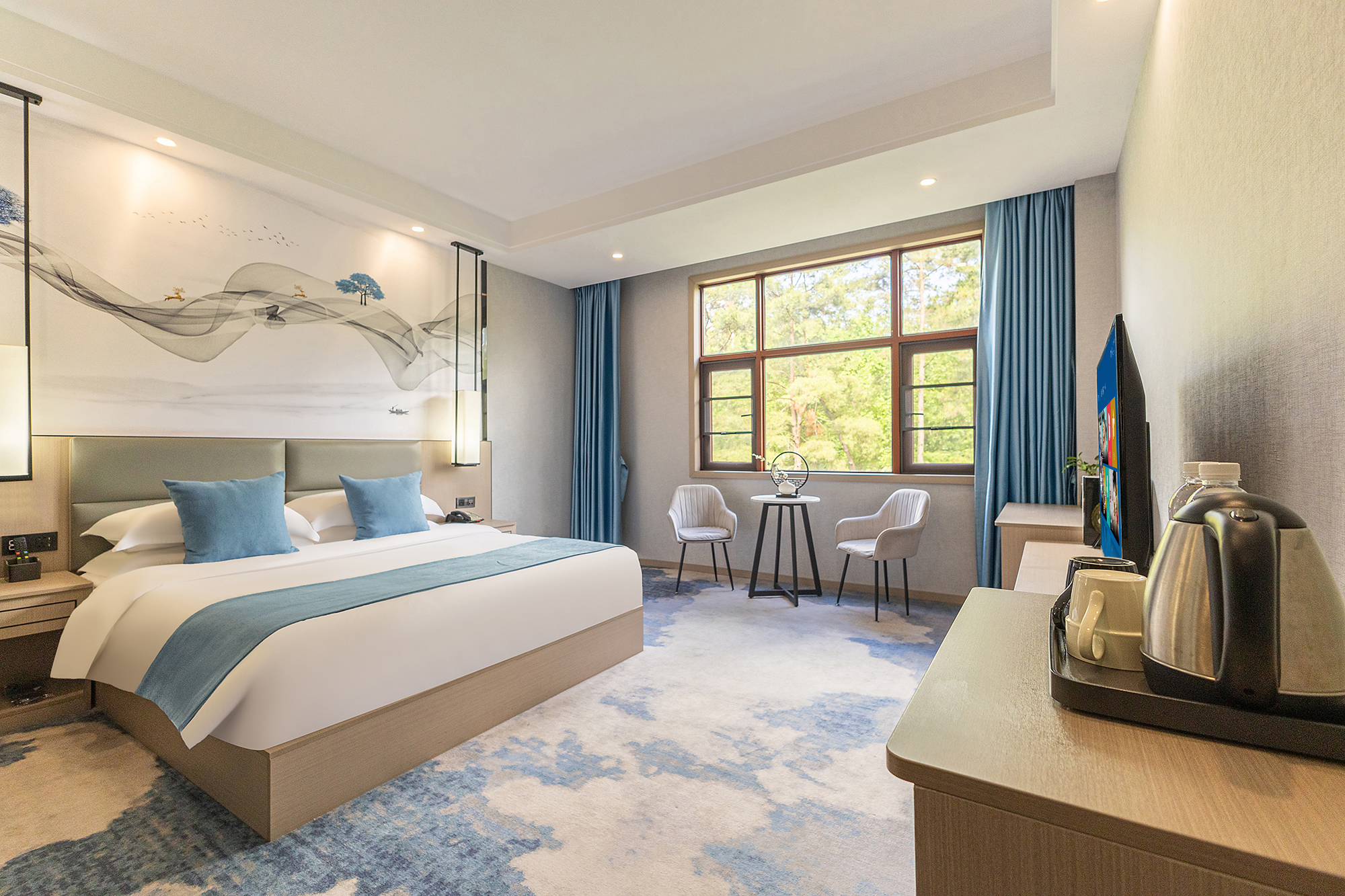 豪华观景单间（轻时尚+尽享山景+休闲椅）