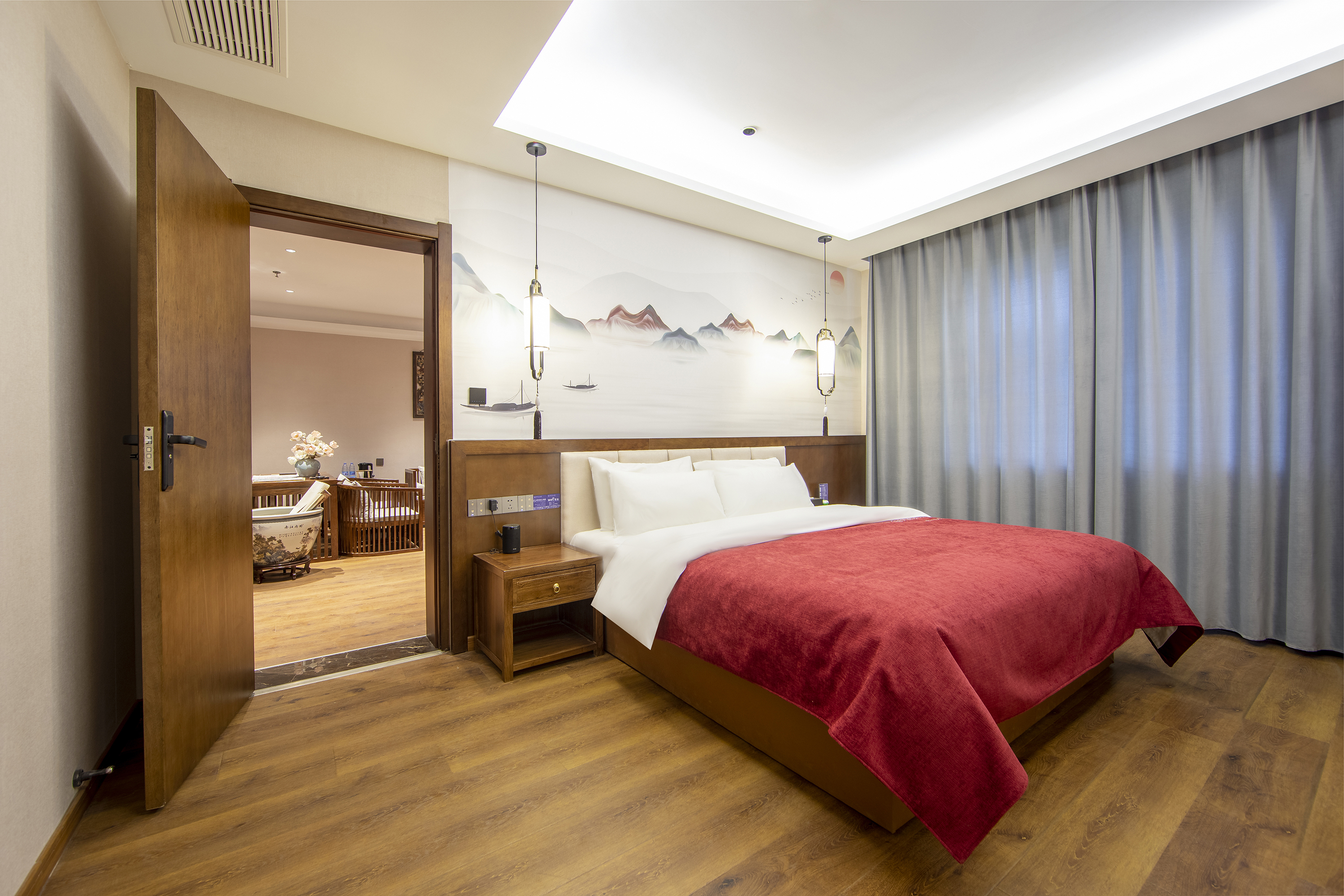 隐士套房（中式茶台+一室一厅+语音智控）