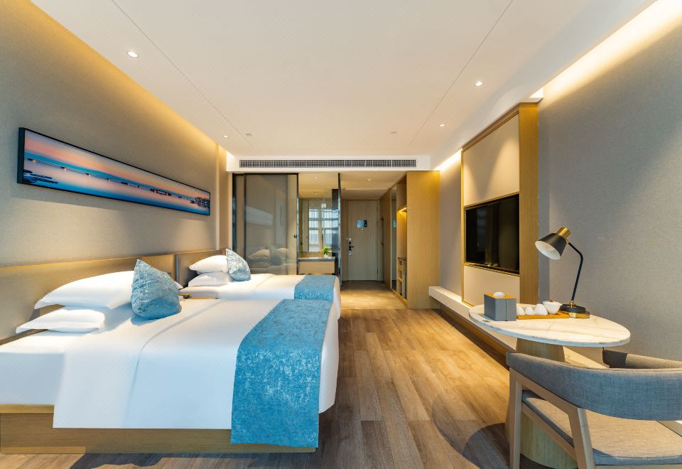 商务双床房（全身镜+舒适羽绒枕+超大落地窗）