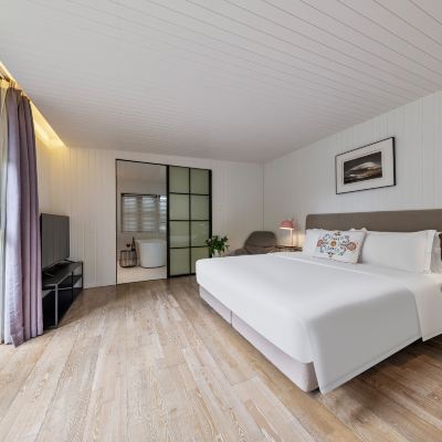 輕奢浪漫大床房（舒適浴缸+電視投屏+智能馬桶） 深圳6號花園酒店優惠