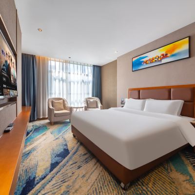 河景商務大床房（舒睡床墊+柔膚床品+安靜舒適） 雲浮金杏酒店優惠