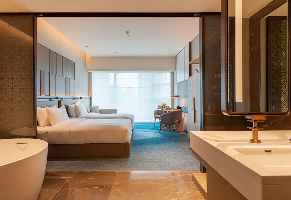 Tianyuan Hotel XiamenExecutive City-View Twin Room (View Of Lugudao Urban Landscape)
