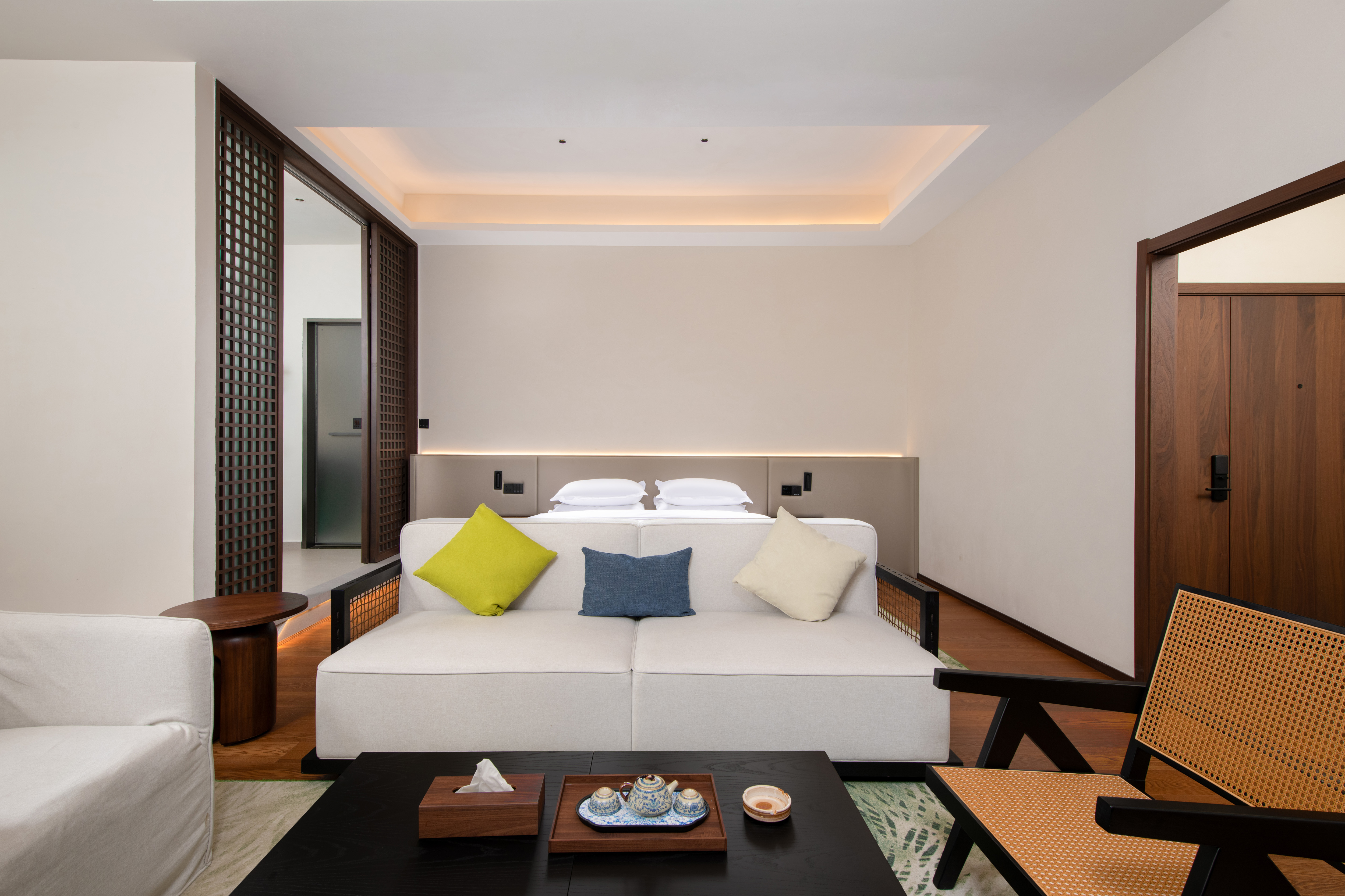 隱沫豪華套房（智能客控+浴缸+庭院景觀+75寸電視）