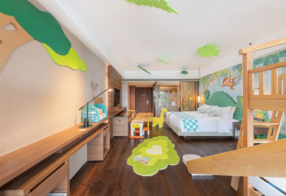 梦游XIAN境上下铺滑梯房（积木桌丨绘本）