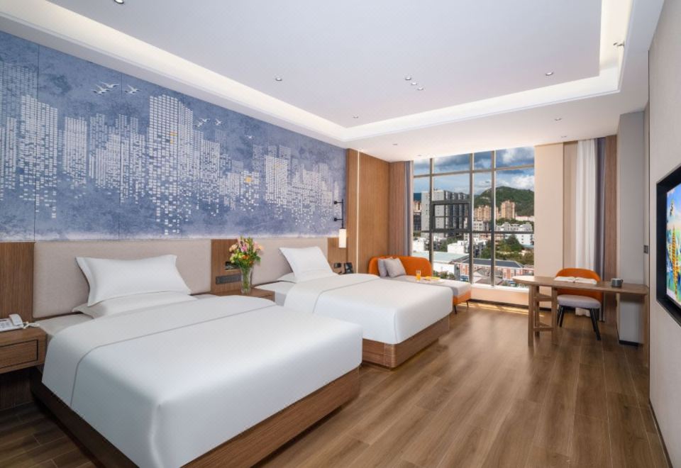 雅致双床房 | 全屋智能 · 空调 · 书桌 · 沙发