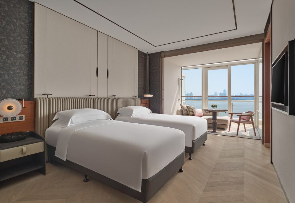 尊享行政海景双床房|阳台【落日晚霞美景】