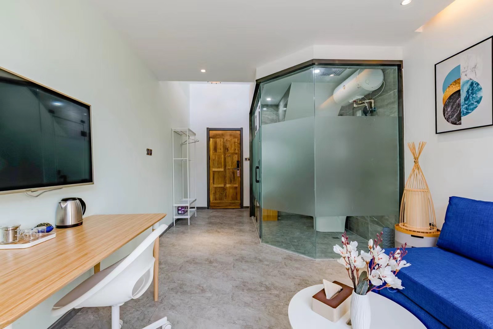 观海loft大床房（全景飘窗+独立客厅+梳化床）