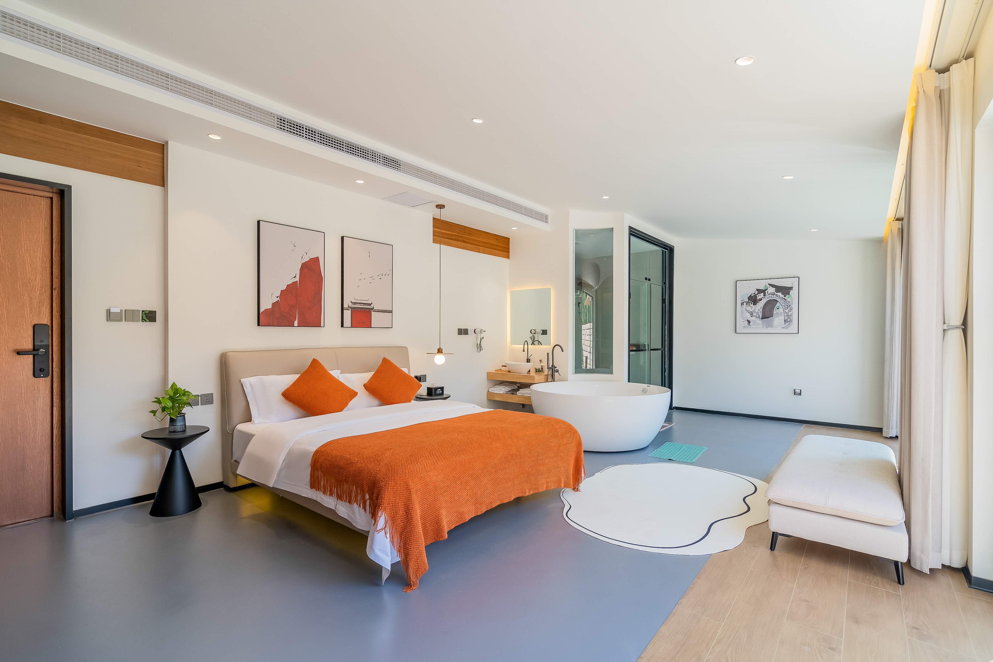 Yishan I Shi Homestay (Jim Paradise)梅簪丨庭院大床房（独立小院+浴缸+可烧烤+智能客控）