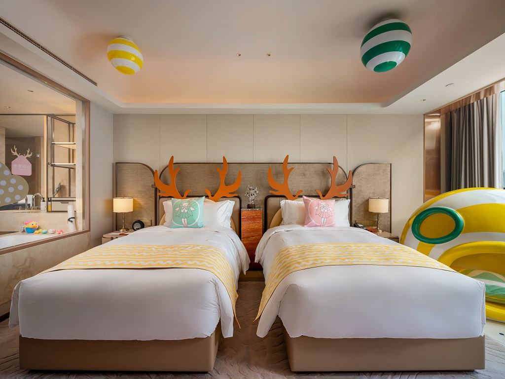 糖果飞屋主题双床房||俏皮鱼嘴+小童玩具+精彩绘本