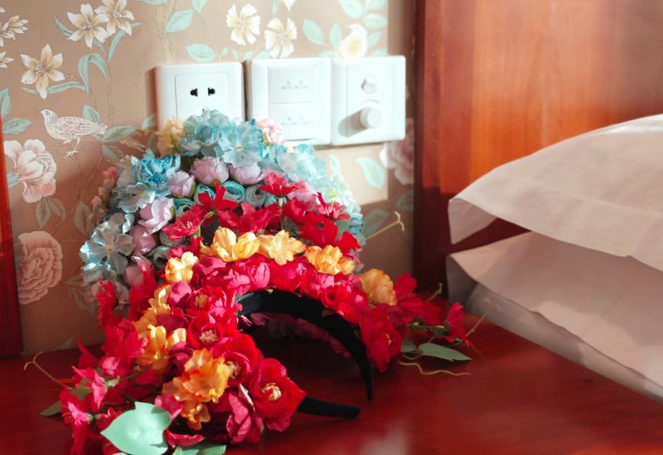 簪花主題大床房