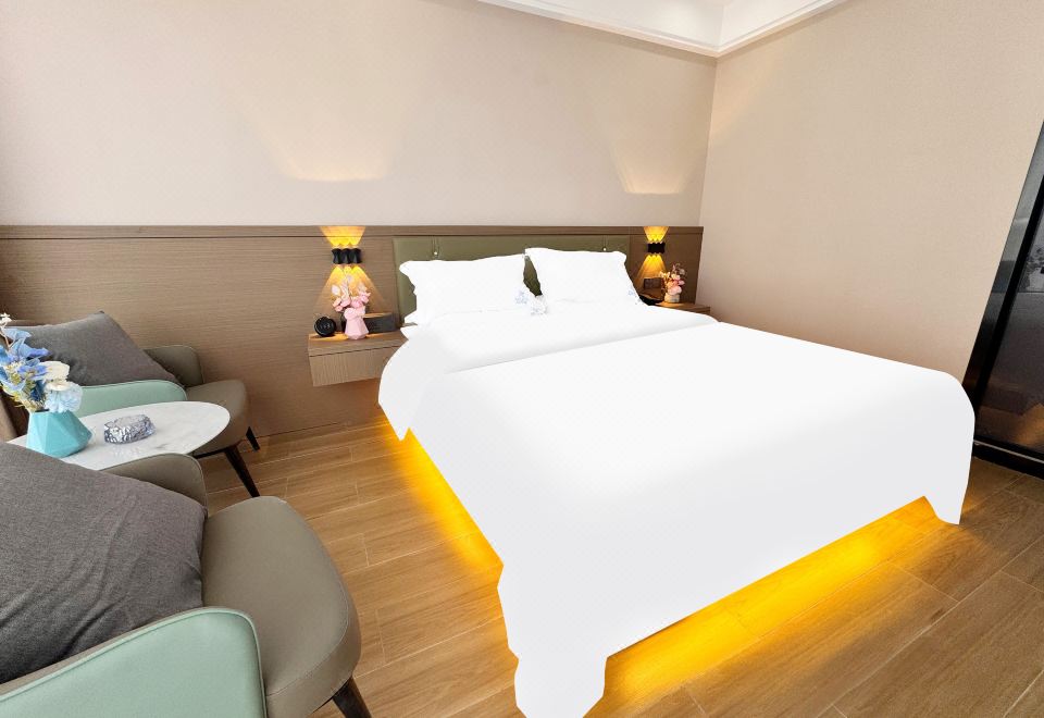 豪华浪漫浴缸房（智能马桶//65寸电视/浴袍/冰箱）