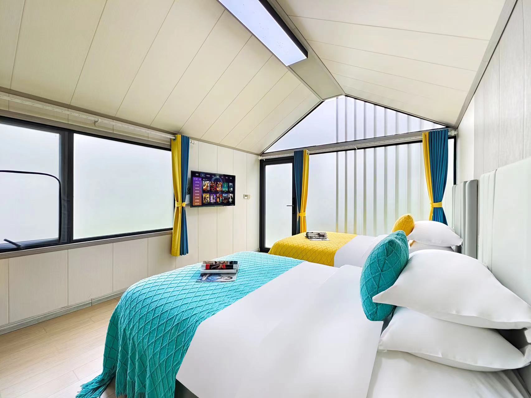 雅蝶·花园特价双床房（空调-网红打卡-山野景观--棋牌娱乐）