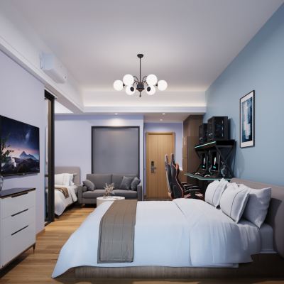 雙人電競雙床房【頂配-i5-13490+4070S+27寸|180Hz】 鉑斯登行政公寓（深圳京基濱河時代下沙地鐵站店）優惠