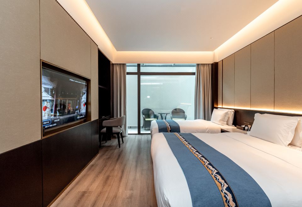 家庭房【金可儿床垫+天景阳台+智能马桶+全自动窗帘】