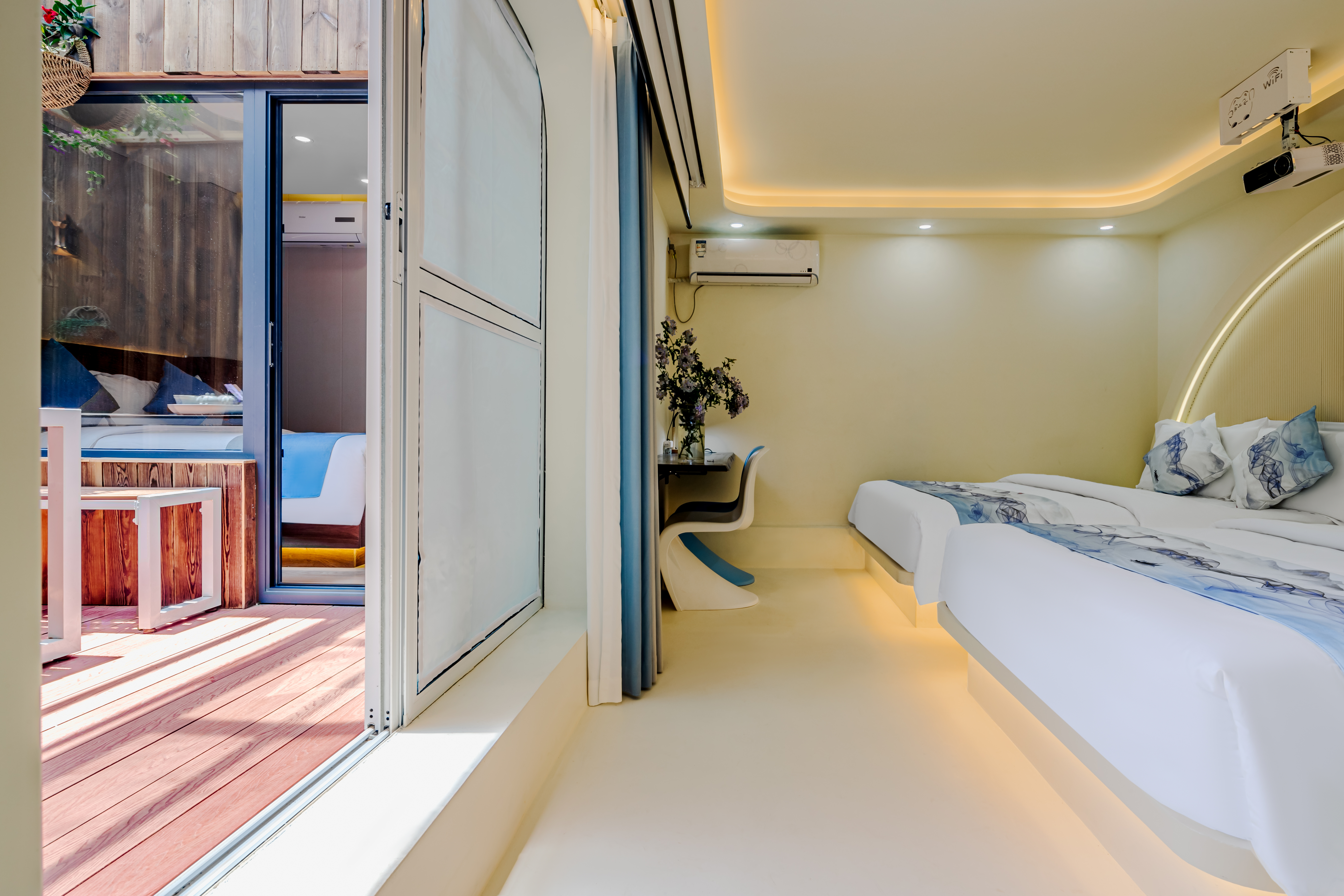 萨米悠韵别墅三床房[100寸1080P投影+智能马桶]