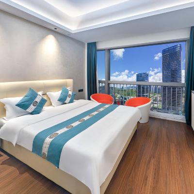 迪悅·舒享大床房（洗衣機+冰箱） 珠海迪達國際公寓（橫琴口岸長隆店）優惠