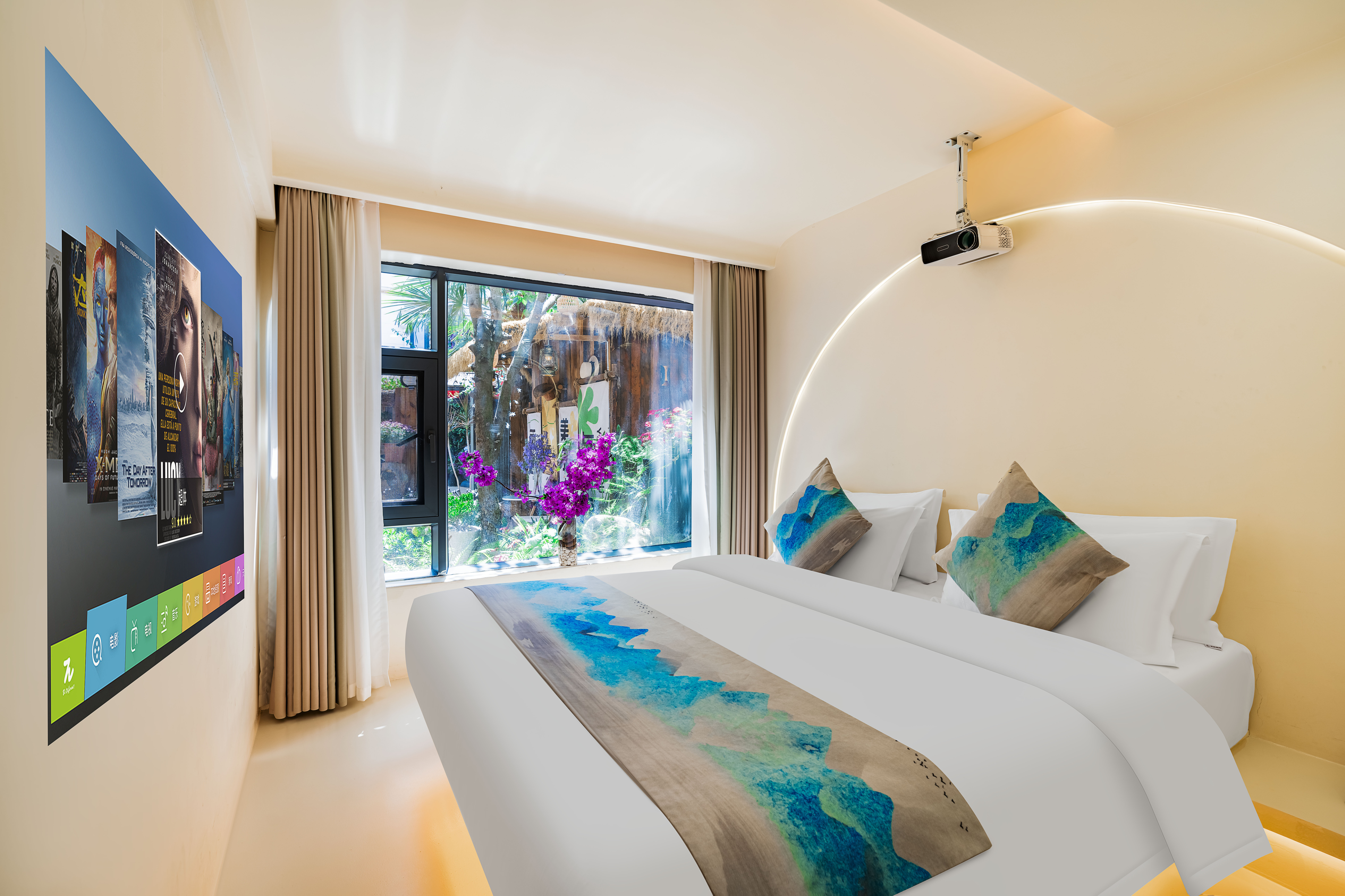 冰岛梦境别墅大床房[100寸1080P投影+智能马桶]