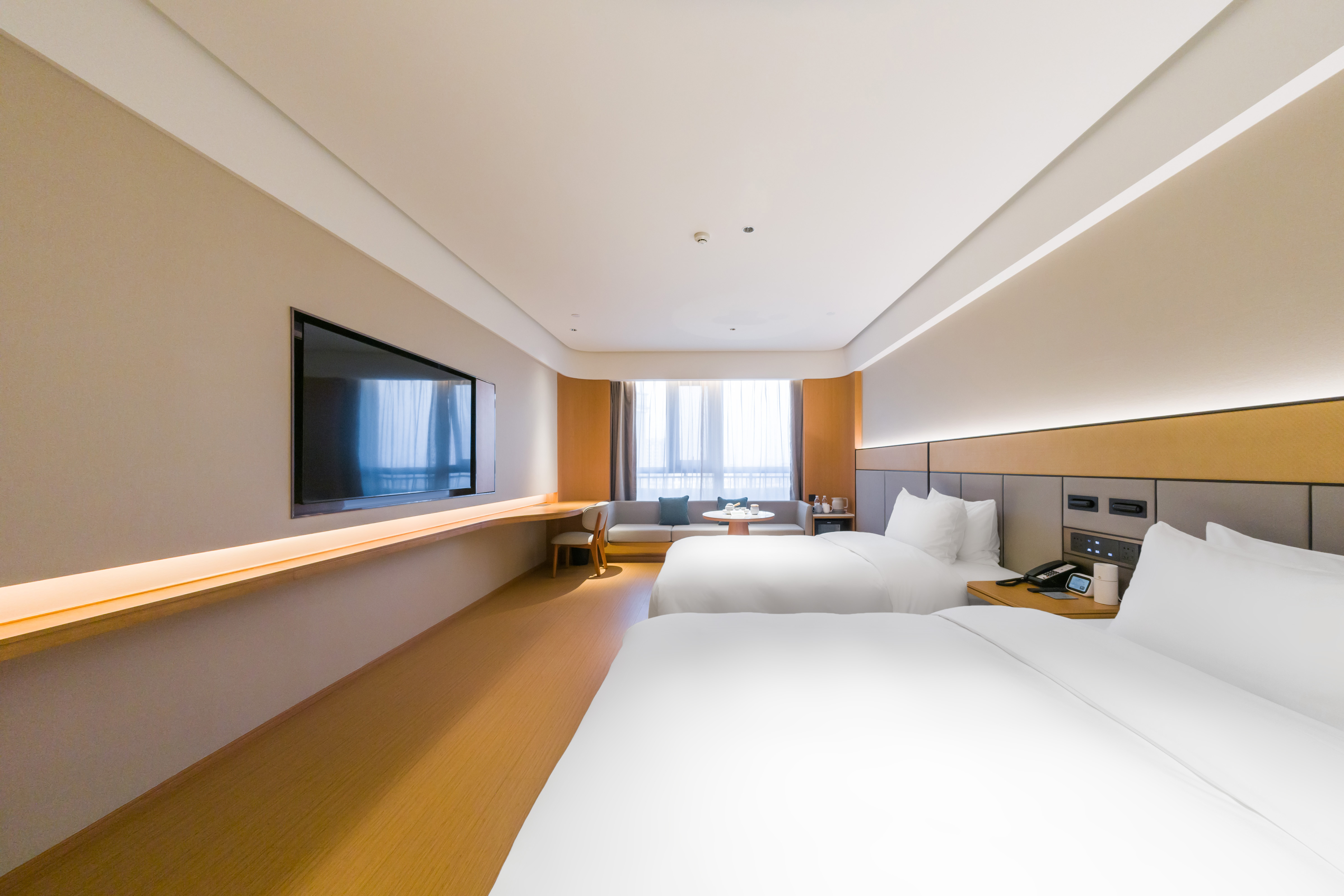 商务双床房（65寸电视投屏+智能客控+迷你小冰箱）